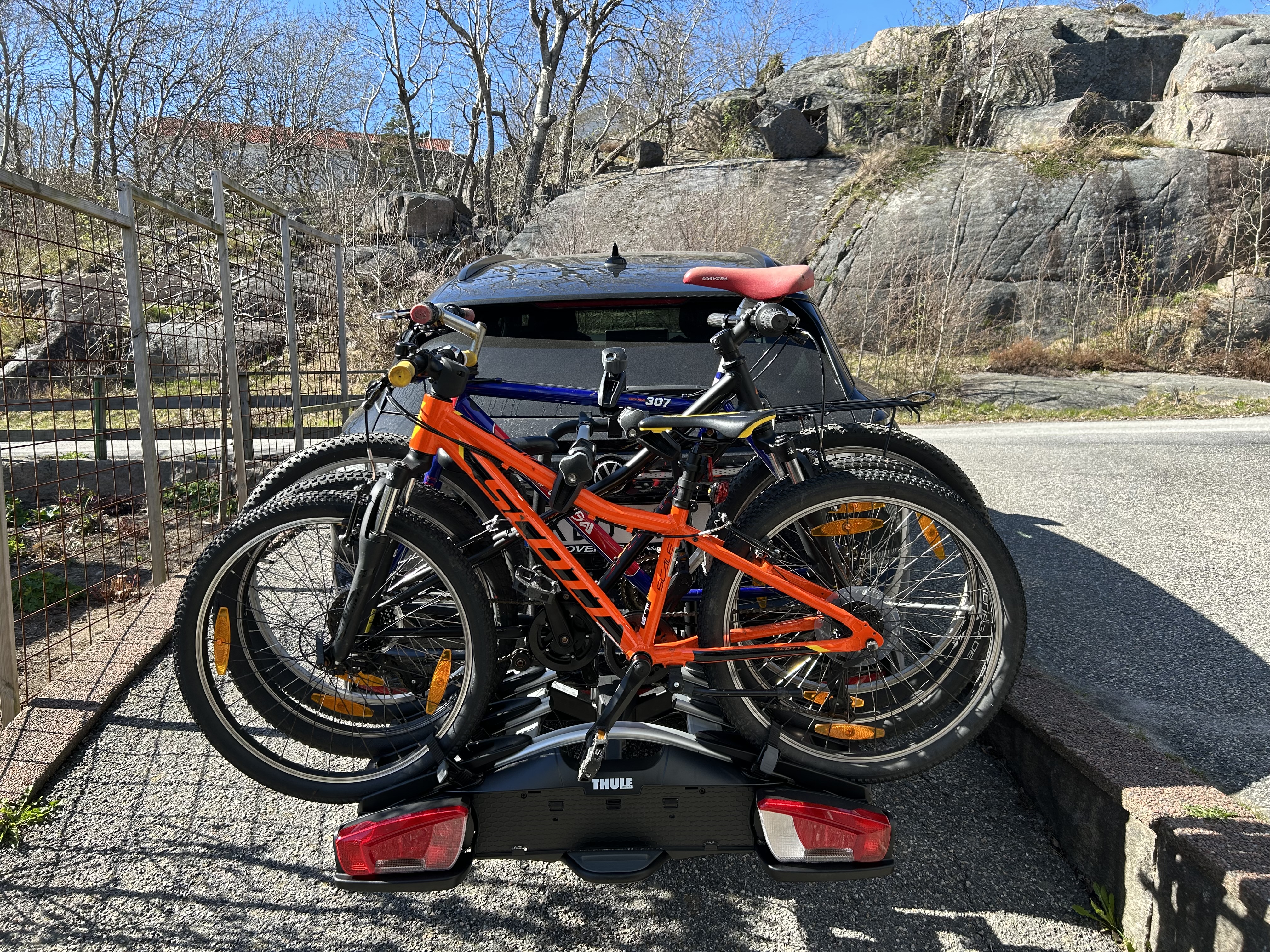 Cykelhållare för 3 cyklar. thule vc3