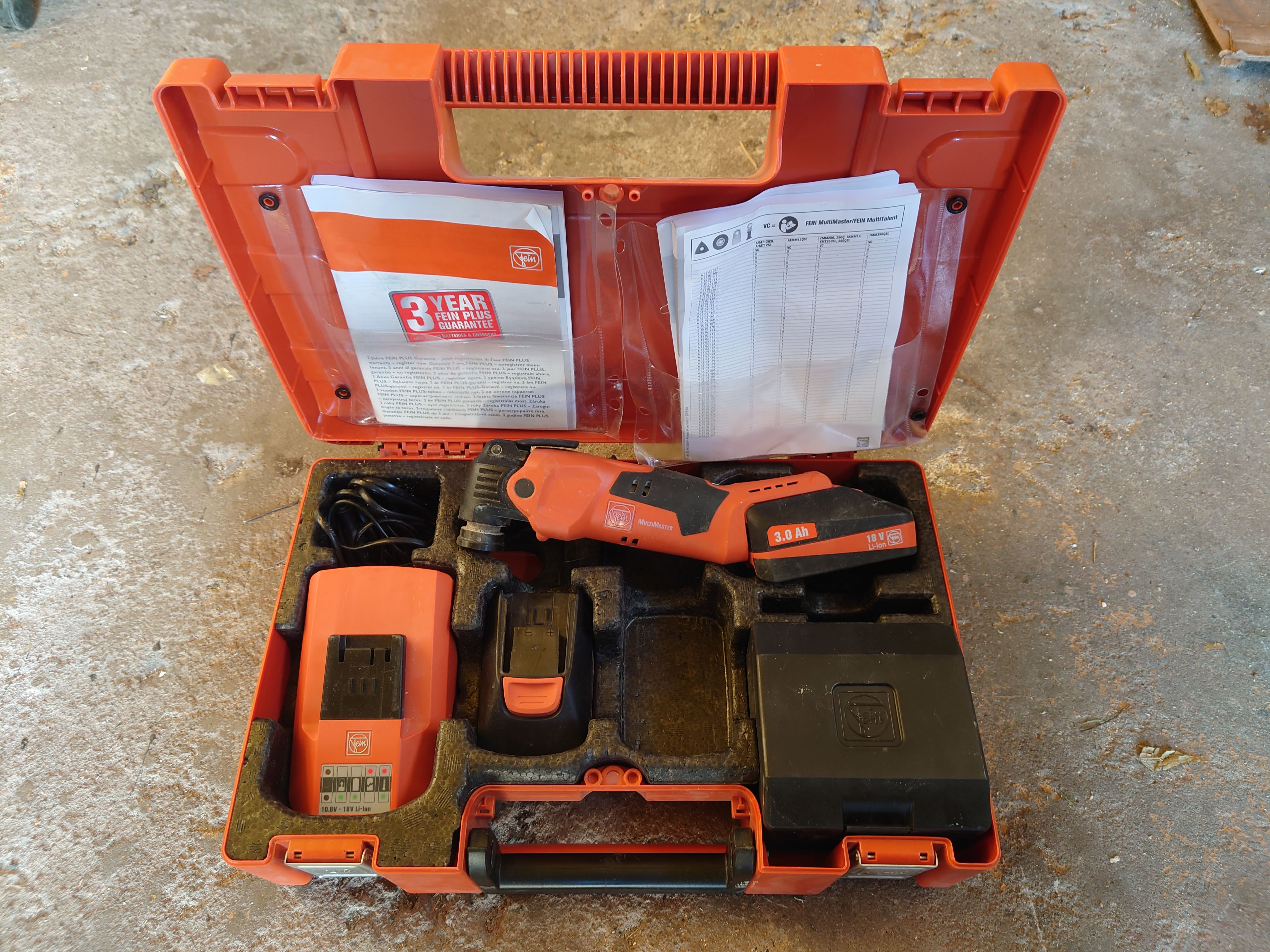 Fein multiverktyg, batteri