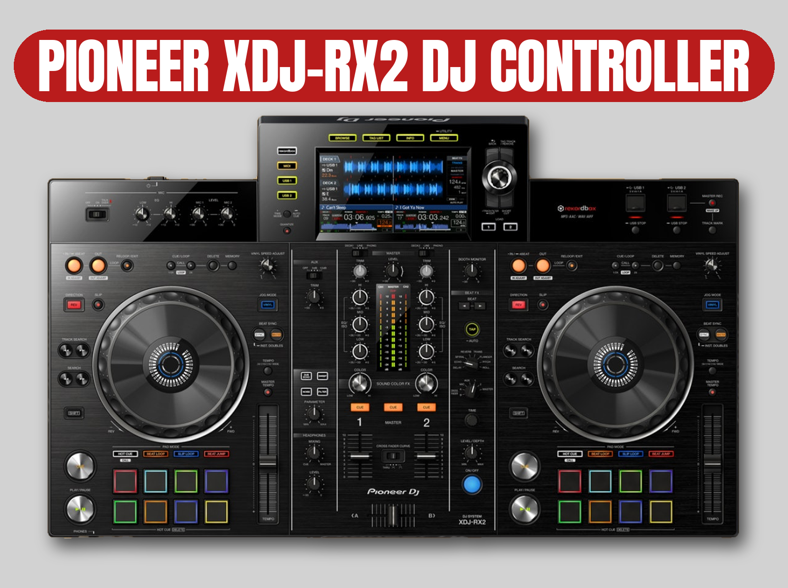 Pioneer xdj-rx2 dj controller | 2-channel rekordbox / serato pro deck / standalone usb mixer system (ddj-1000 / rx3 alternative)