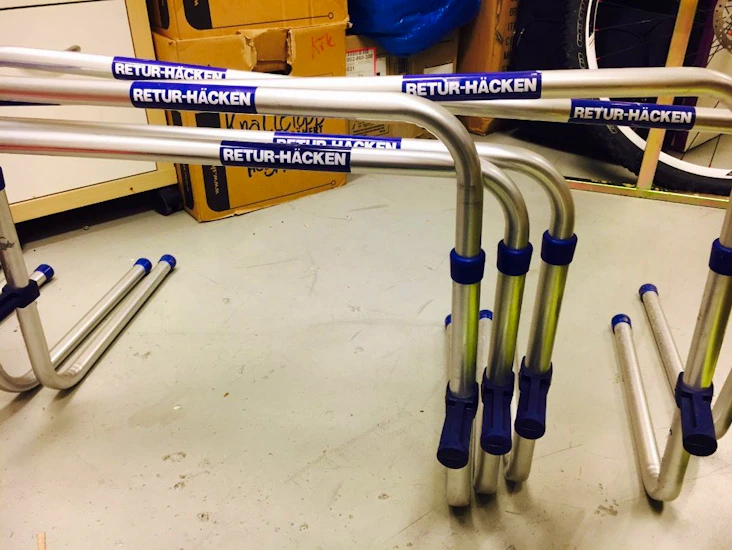 Häckar för att träna häcklöpning