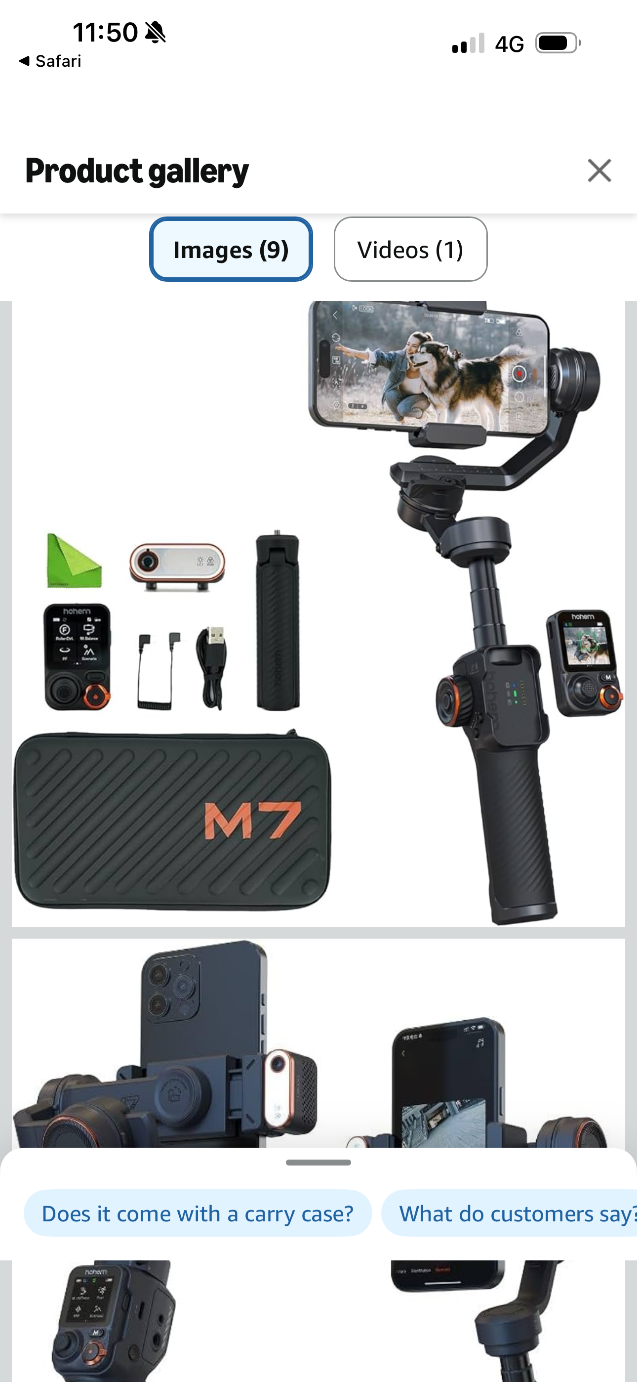 Hohem isteady m7 gimbal for rent (ai tracking + remote screen)