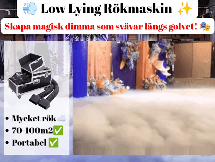 💨 low lying rökmaskin – skapa magisk dimma som svävar längs golvet! 🎭✨