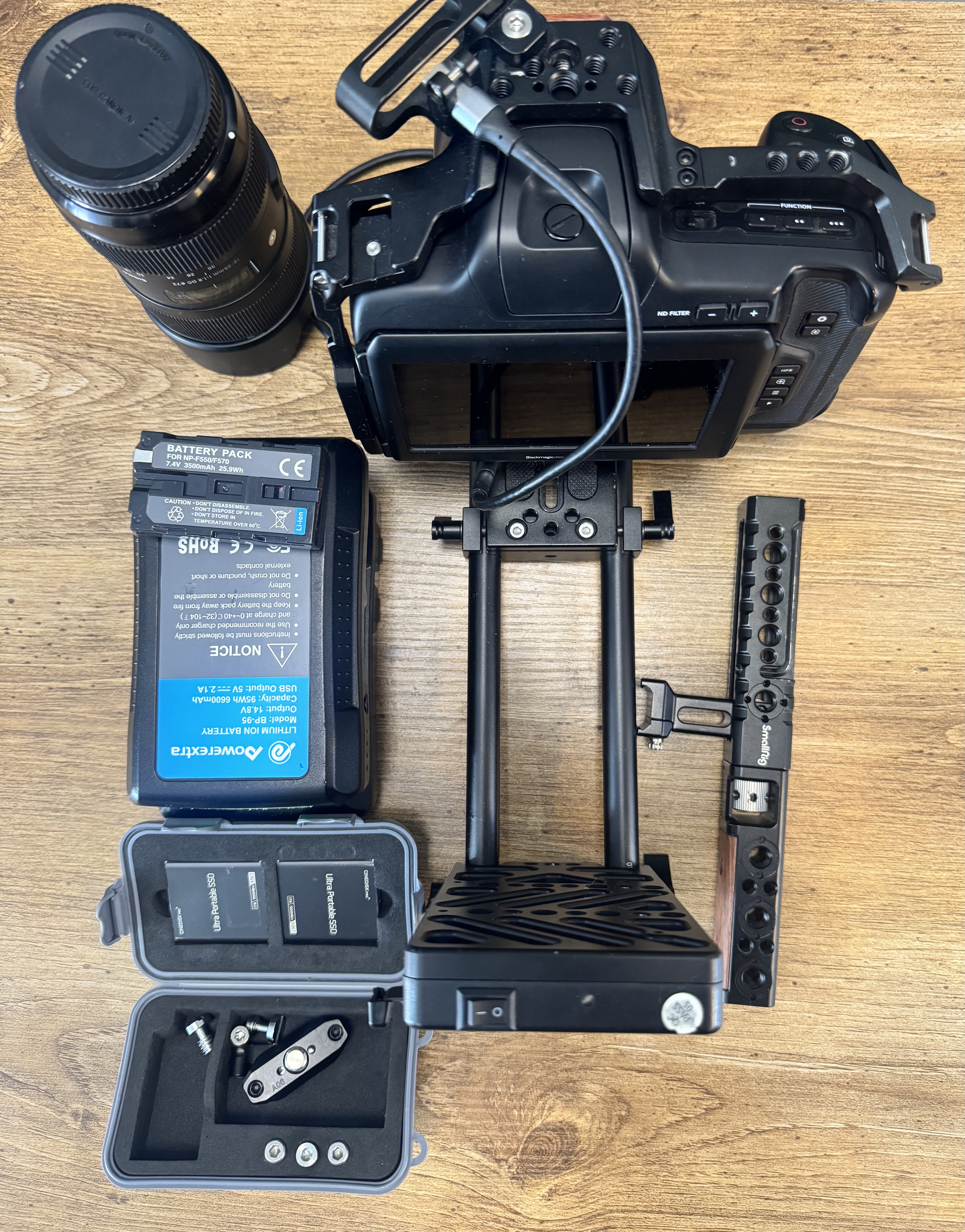 Blackmagic pocket cinema camera 6k pro – complete cinema rig + sigma 18-35mm kit