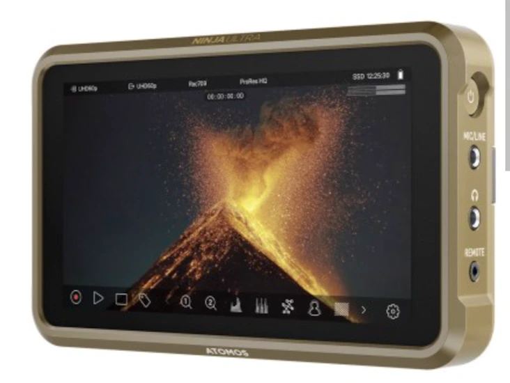 Atomis ninja ultra recording monitor - supports hd to 8k recording
