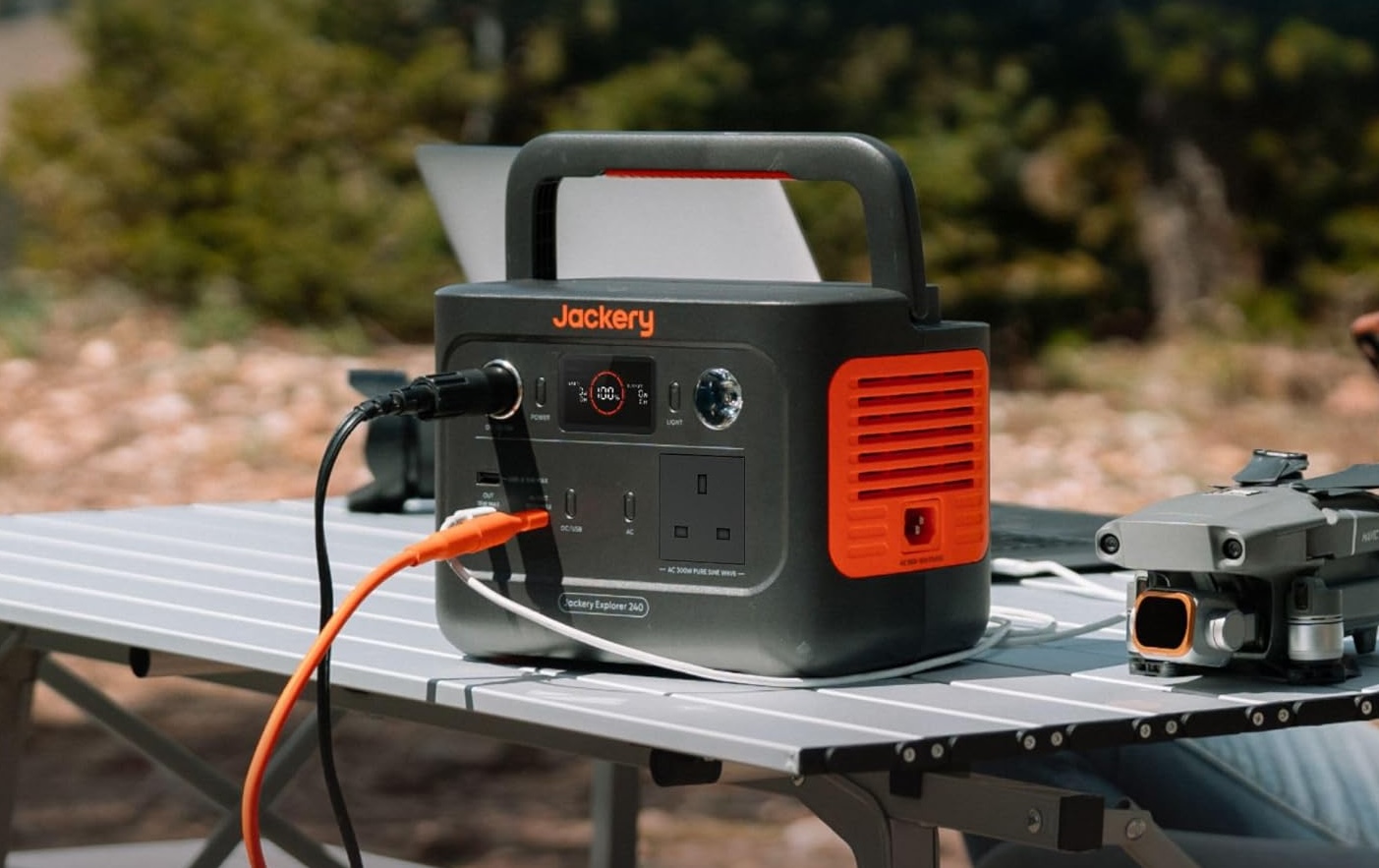 Jackery explorer 240 v2 portable power station | 256wh | off-grid, camping, outdoor | phone, laptop, drone, camera charging | usb-c ac power supply