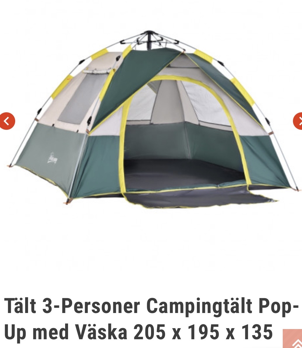 Campingtält för 3 personer