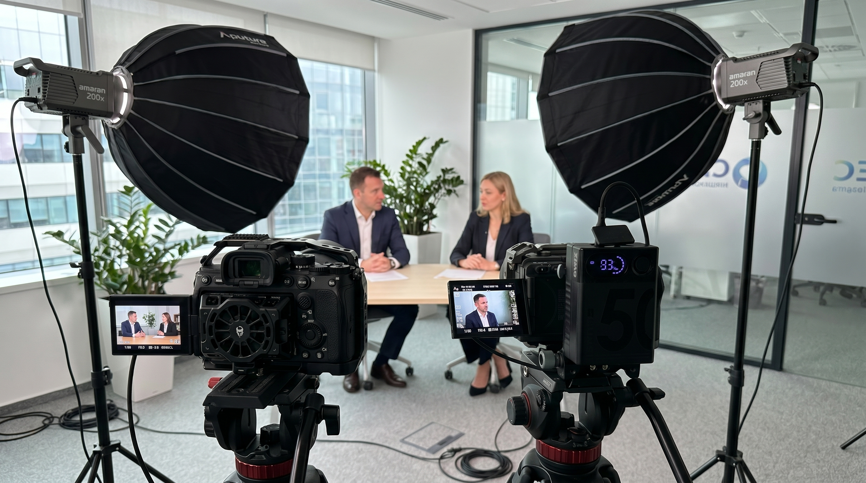 2-camera interview kit | sony a7iv + fx30, full audio + director feed | beds /