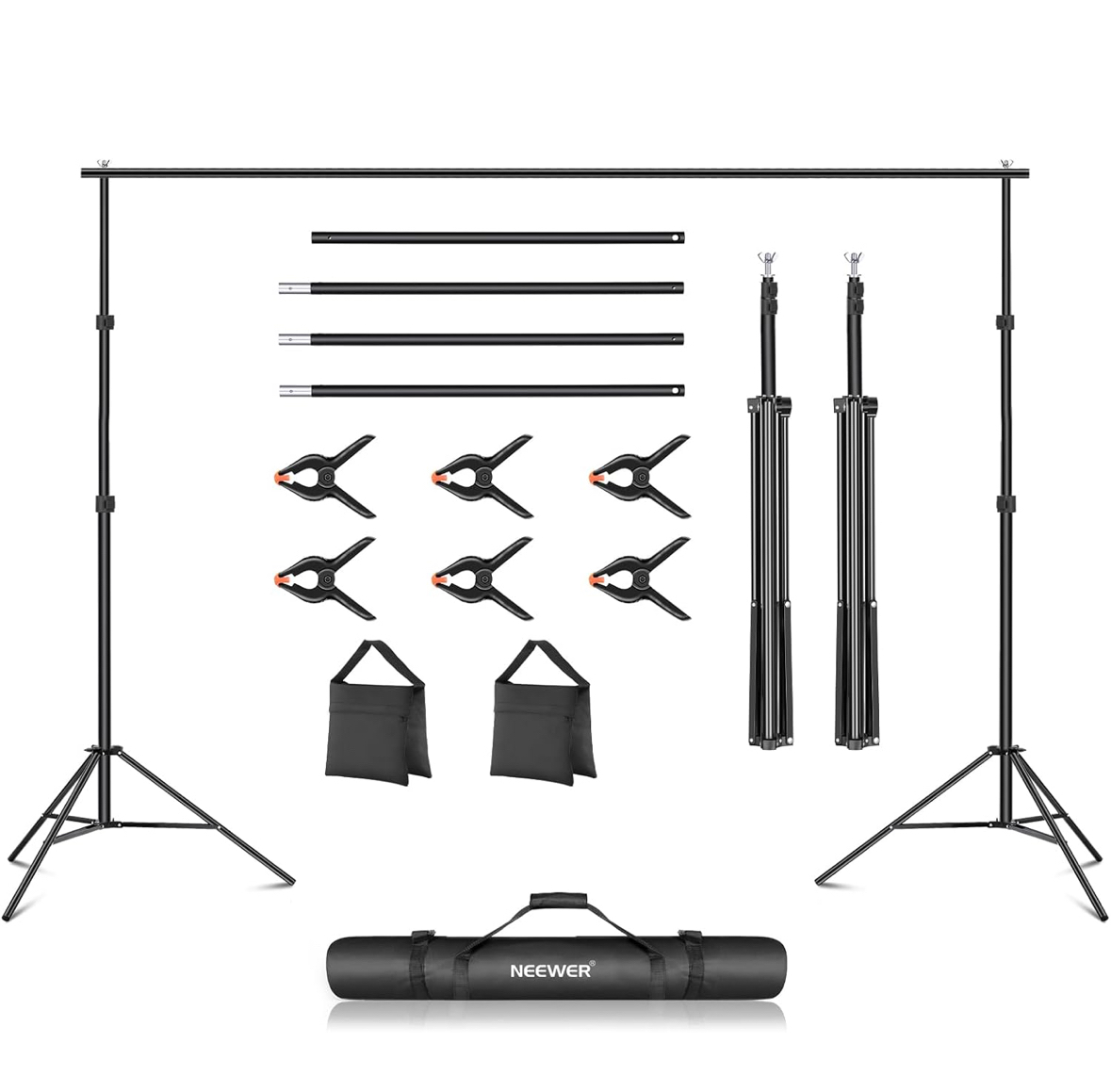 Adjustable studio background support system 10ft x 7ft