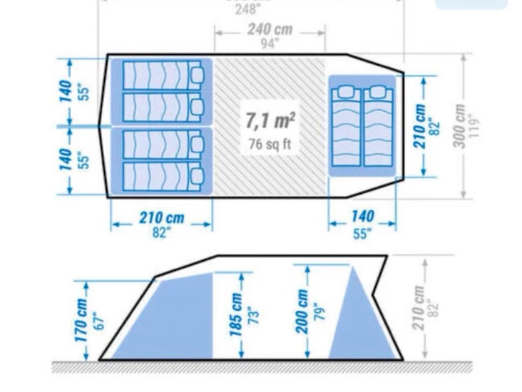 Quechua 6.3 black &fresh
