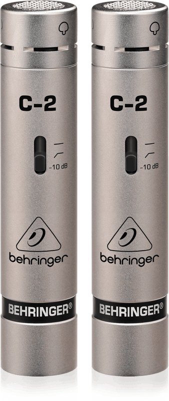2 x behringer c2 - matched studio condenser microphones / mic