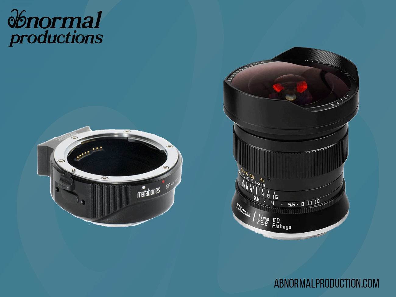 Metabones ef to e mount and ttartisan 11 mm f2.8 full fame fisheye lens, ef-mount