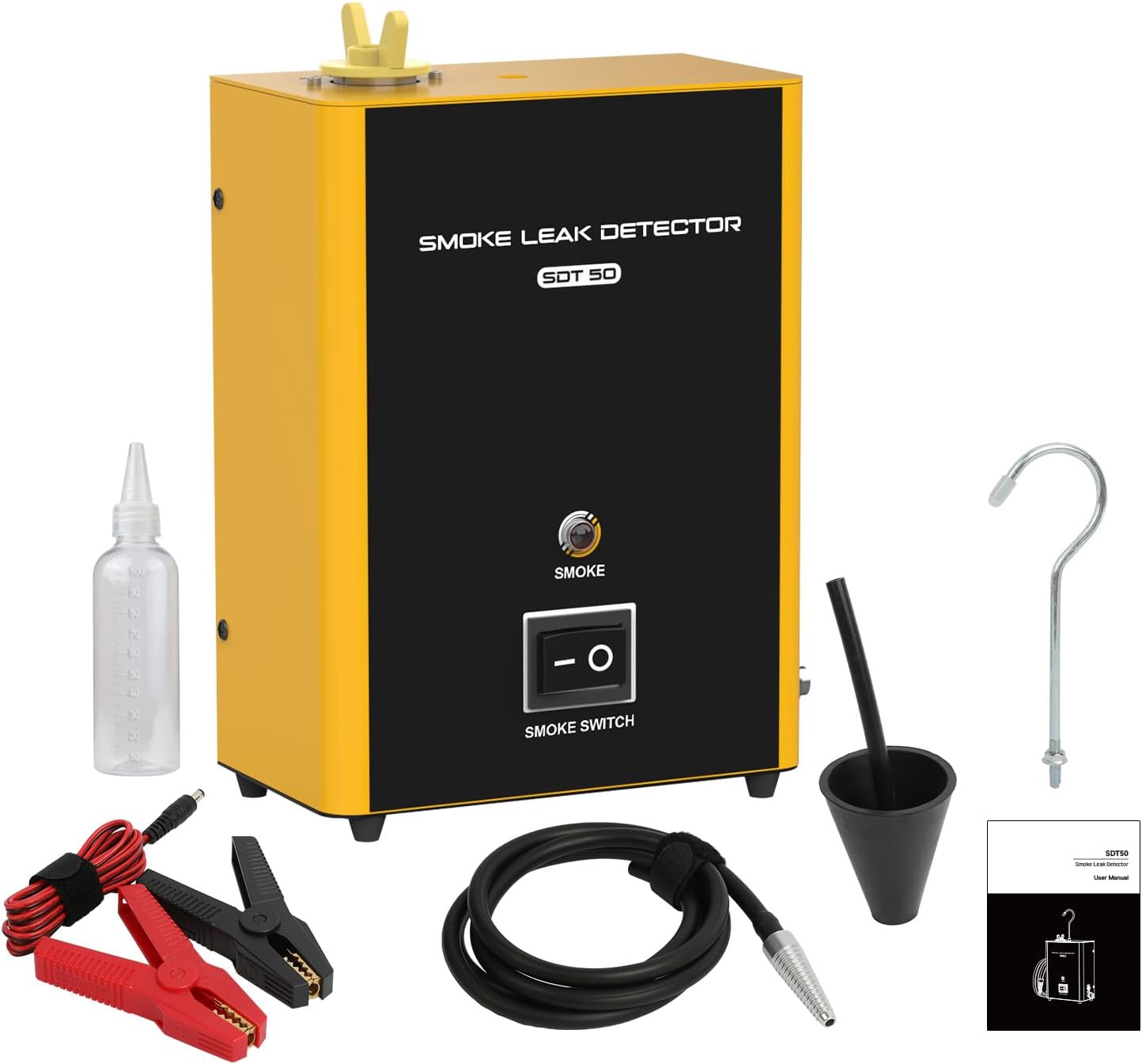 Lutifix car smoke leak detector evap leak tester fuel leak detectors automotive smoke machine gas leak locator diagnostic tools vacuum leak tester for dc 12v vehicles-sdt50