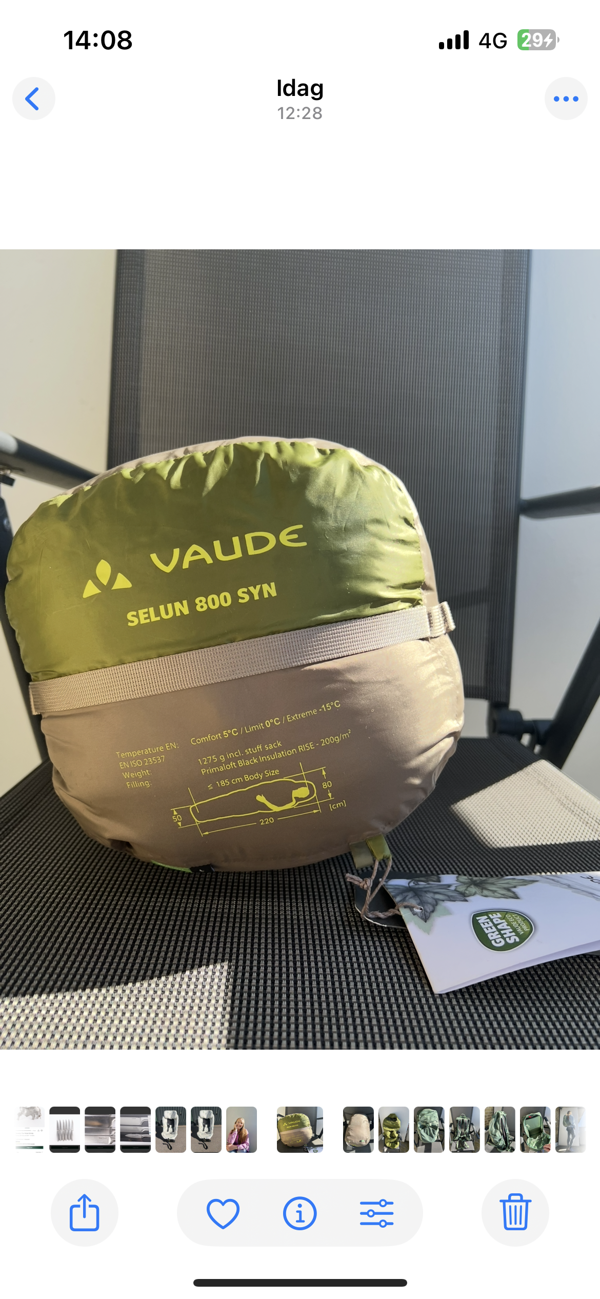 Vaude selun 800 syn sovsäck
