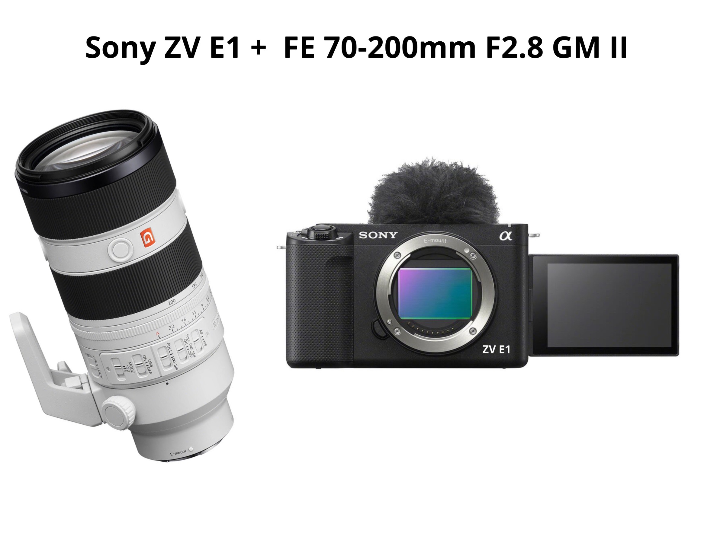 Sony zv e1 + fe 70-200mm f2.8 gm ii 