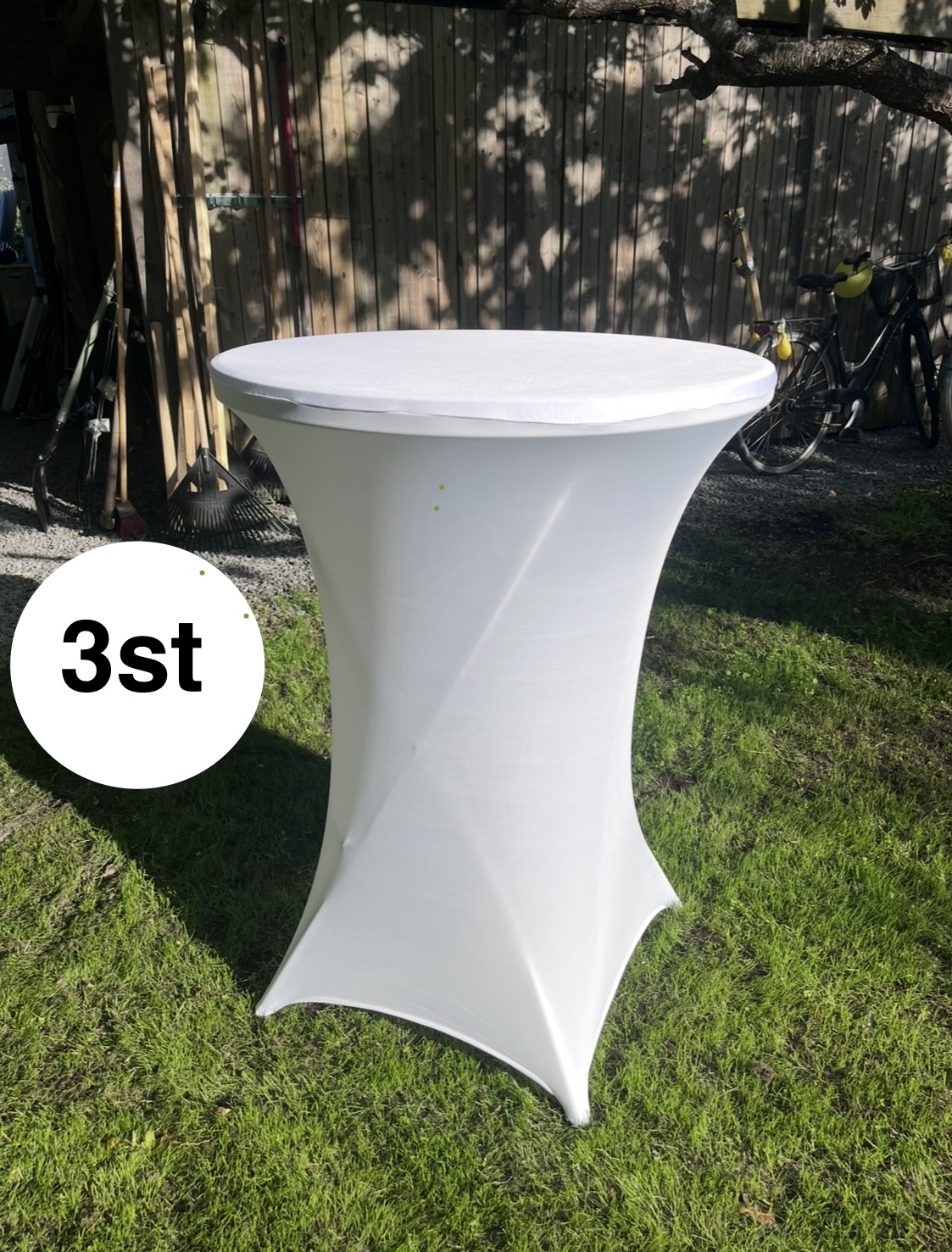 3 st ståbord med strumpa