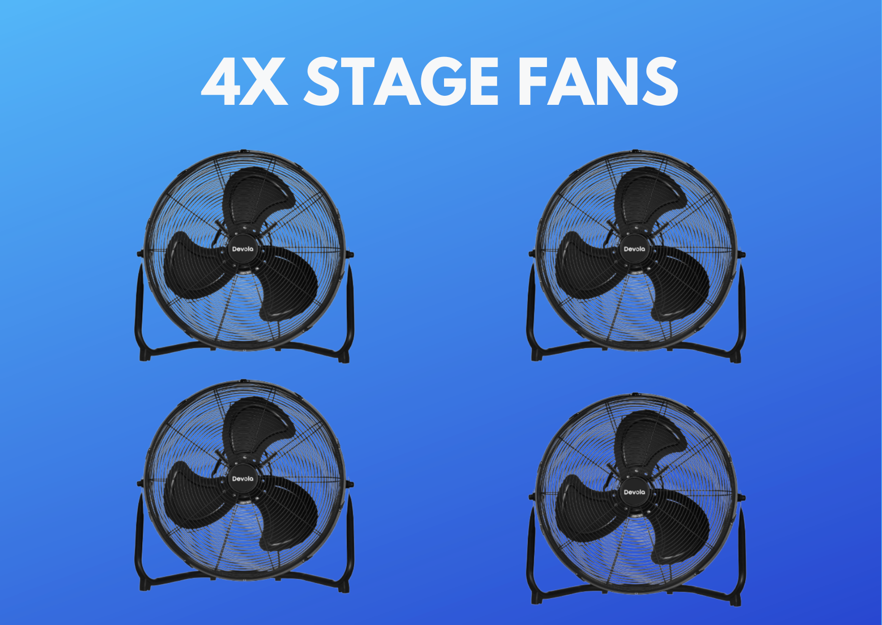 4x stage air cooler fan - 20" inch 50cm