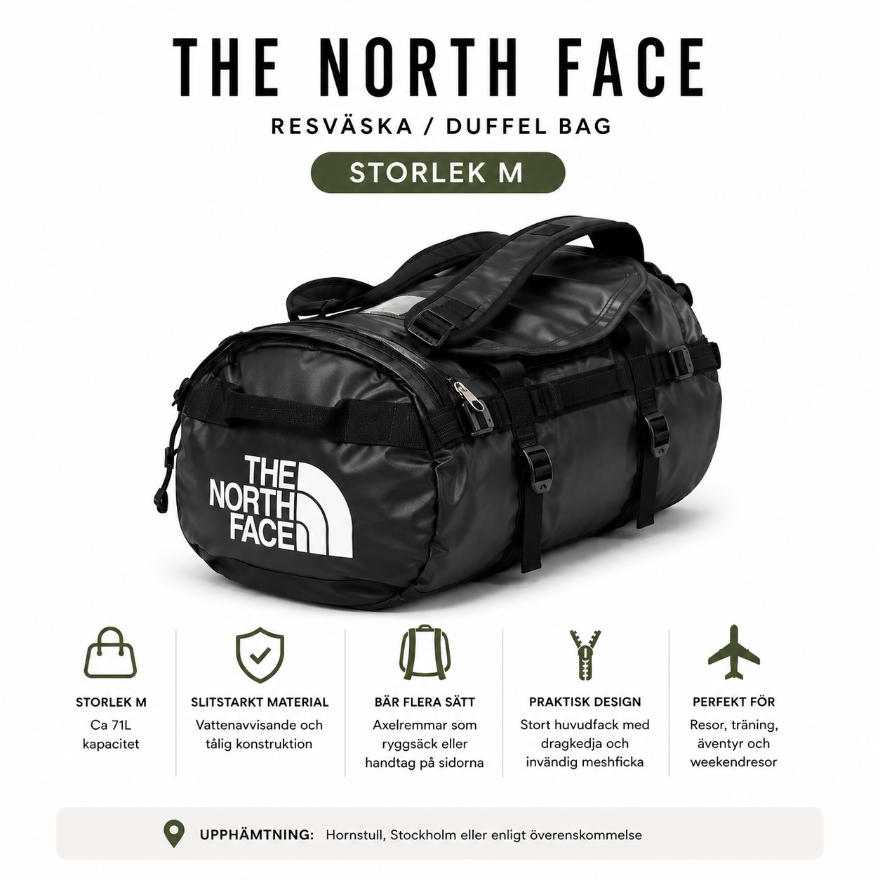 The north face base camp duffel – storlek m (71 liter)