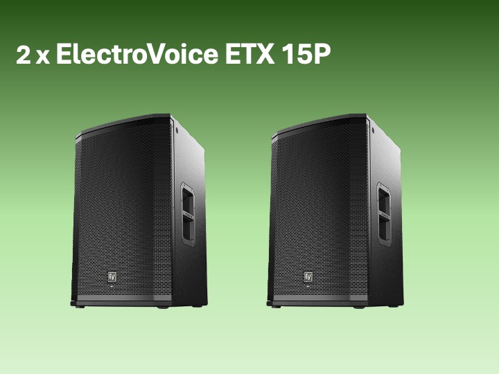 Electro-voice etx-15p active pa speakers (two units)