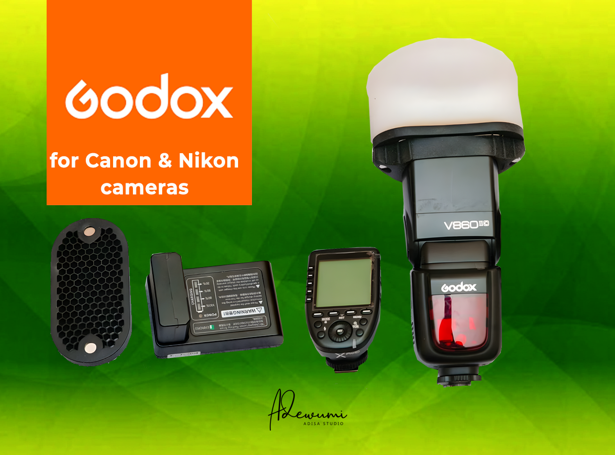 Godox v860ii-c 2.4g i-ttl li-on flash for canon and nikon + accessorii