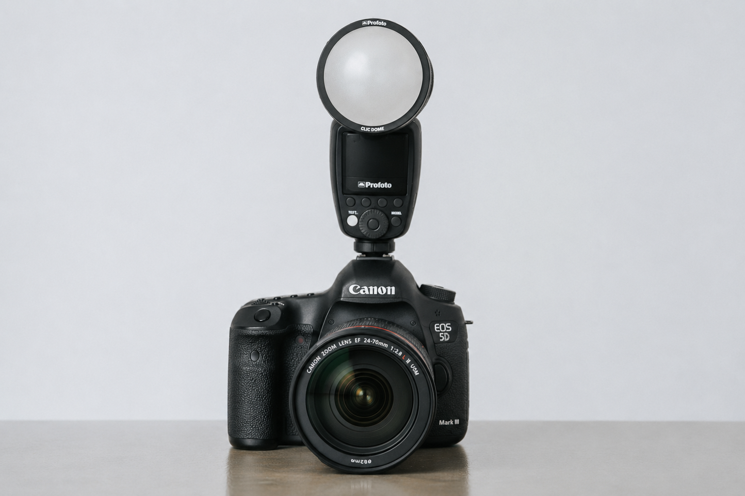Canon 5d mark iii + 24-70mm f/2.8l ii + profoto a1 flash kit