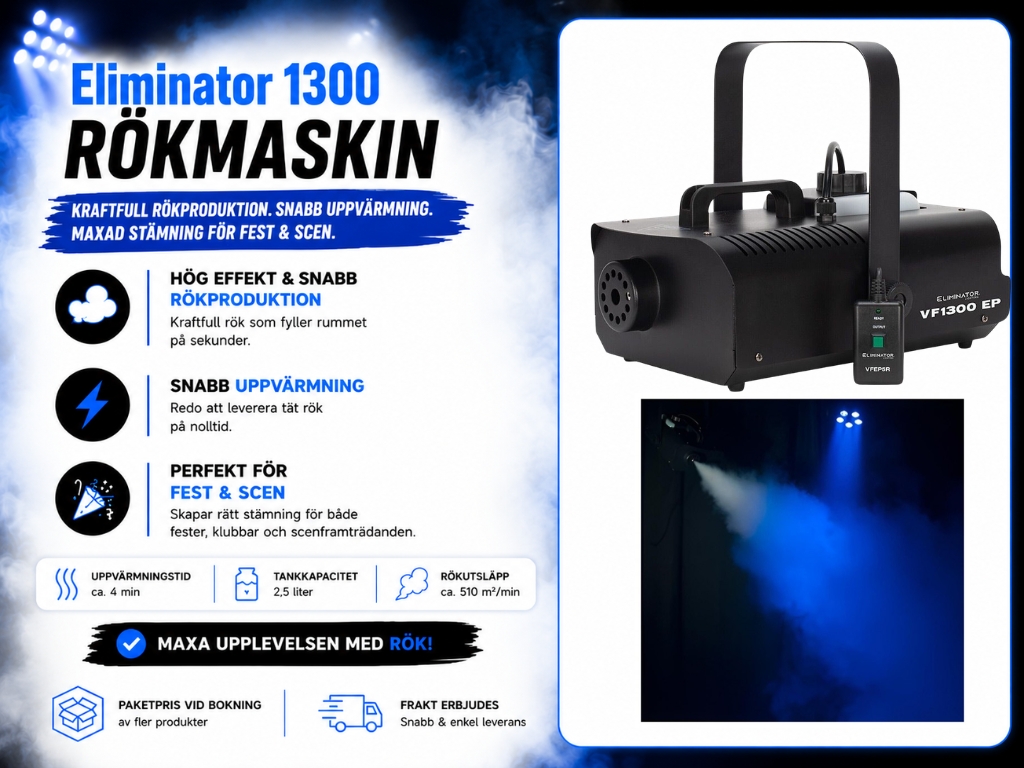 Rökmaskin för festen (1300w) 