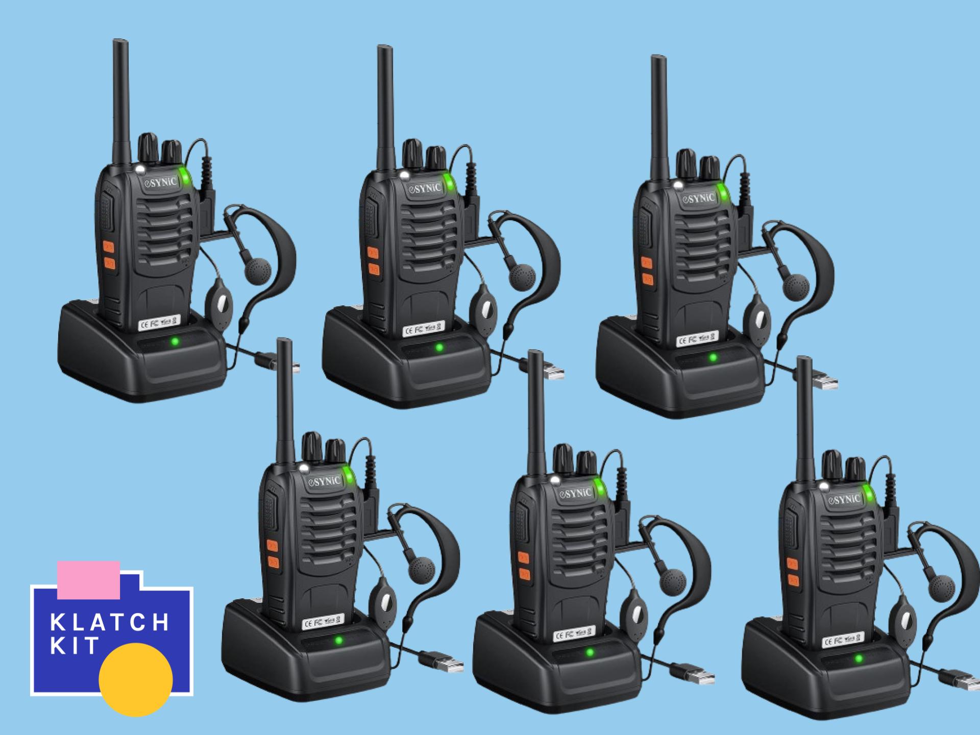 Professional walkie talkies x6