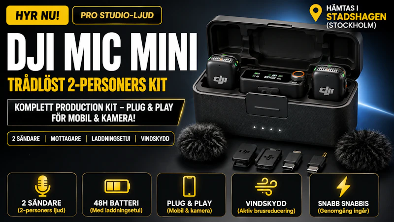 DJI Mic Mini 2-personers kit – trådlösa mikrofoner