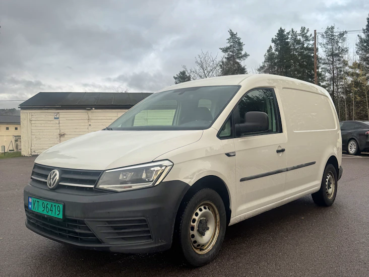 Vw caddy maxi 2018 – romslig og økonomisk varebil med webasto og ryggekamera