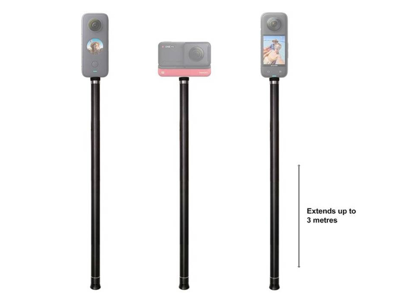 Insta360 3 meters selfie stick, 3m