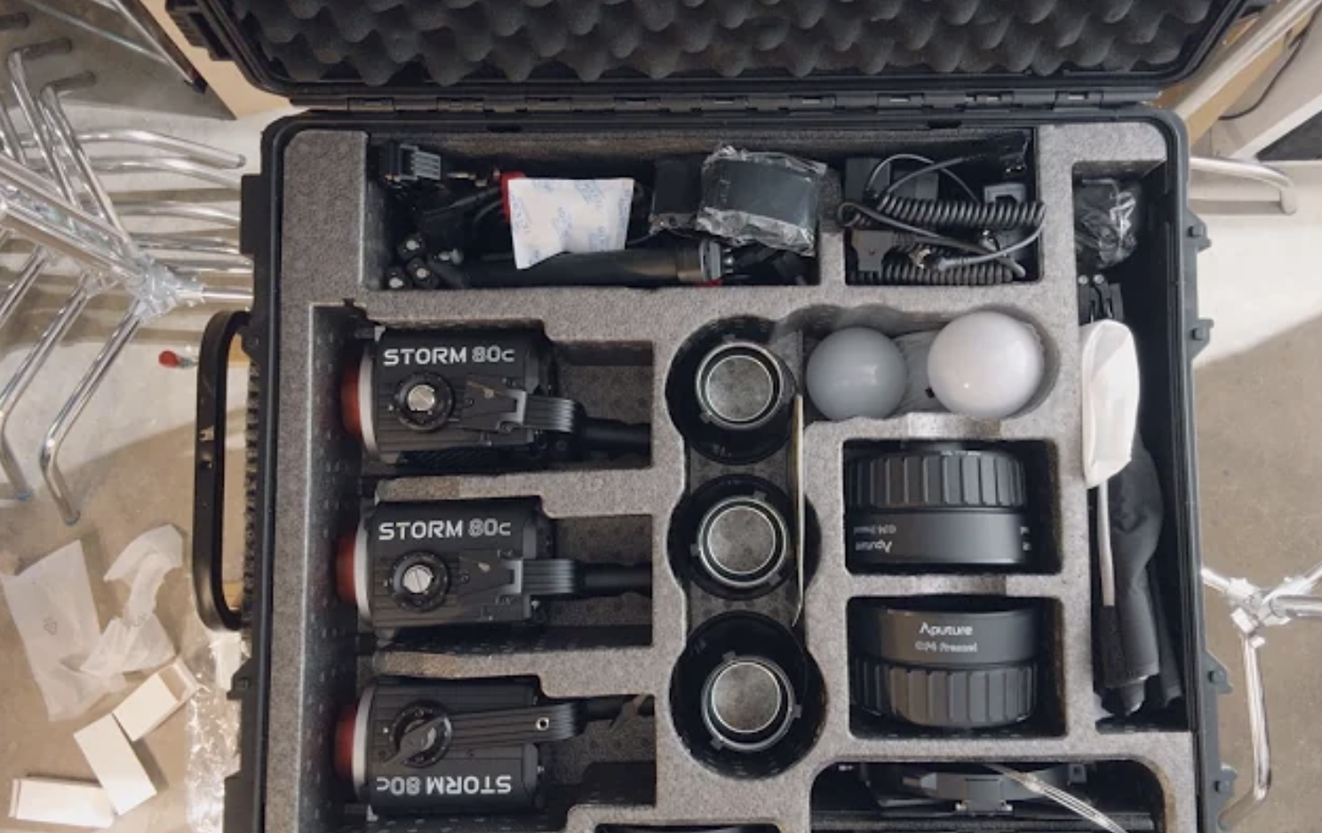 Aputure storm 80c 3-light kit (£125 pd)