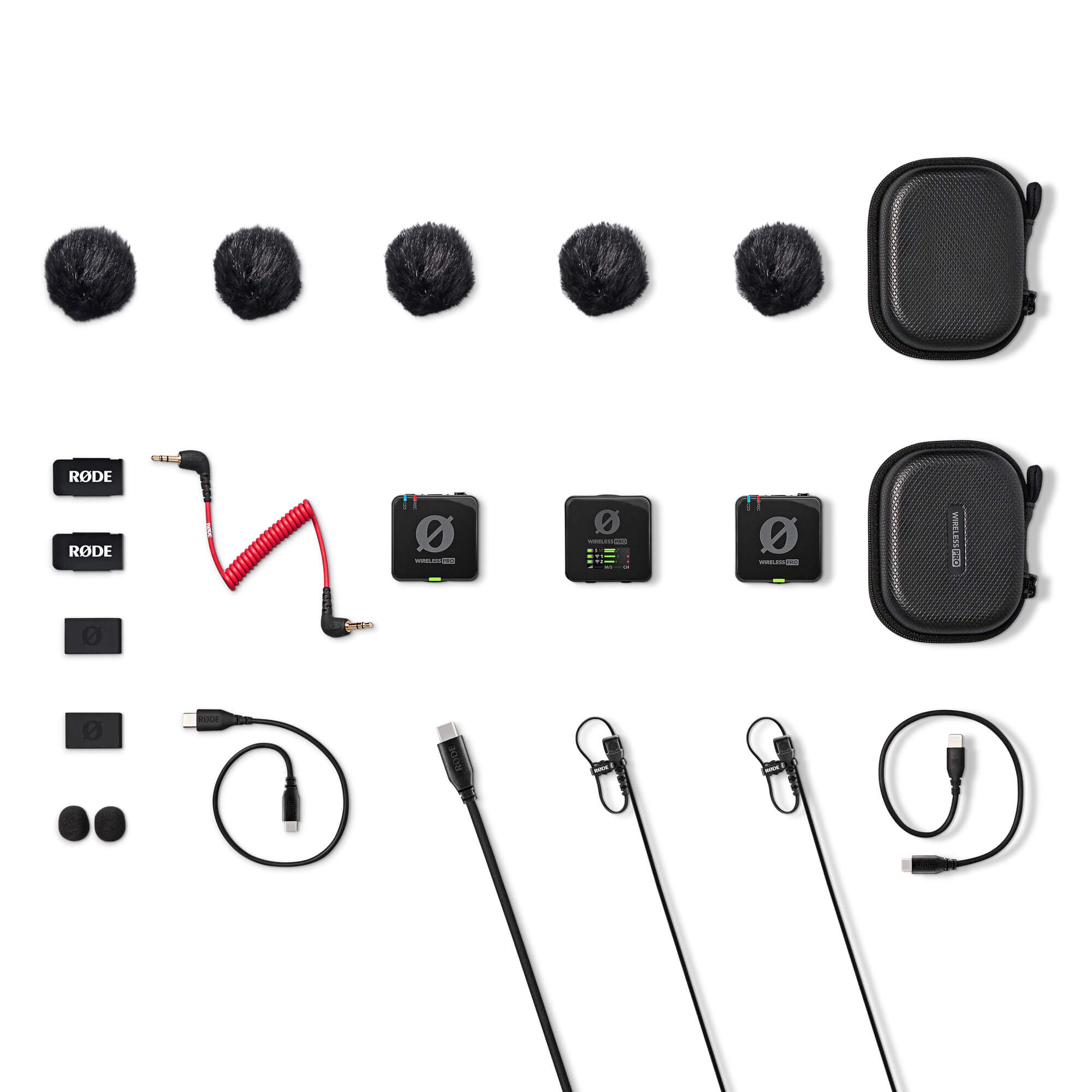 2x røde wireless pro mic set + lavalier mics