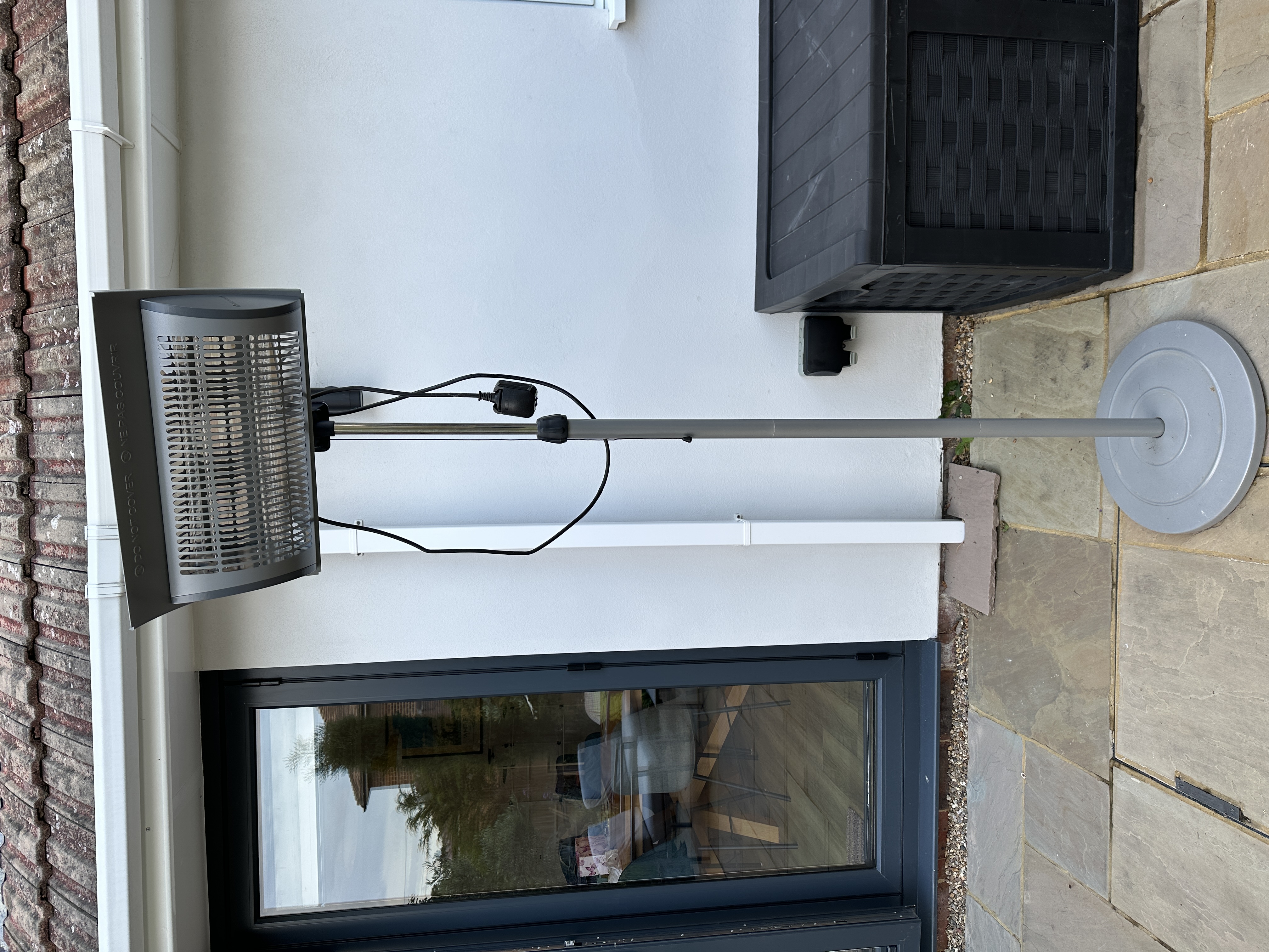 A 2 kw freestanding electric patio heater a 2 kw freestanding electric patio heater