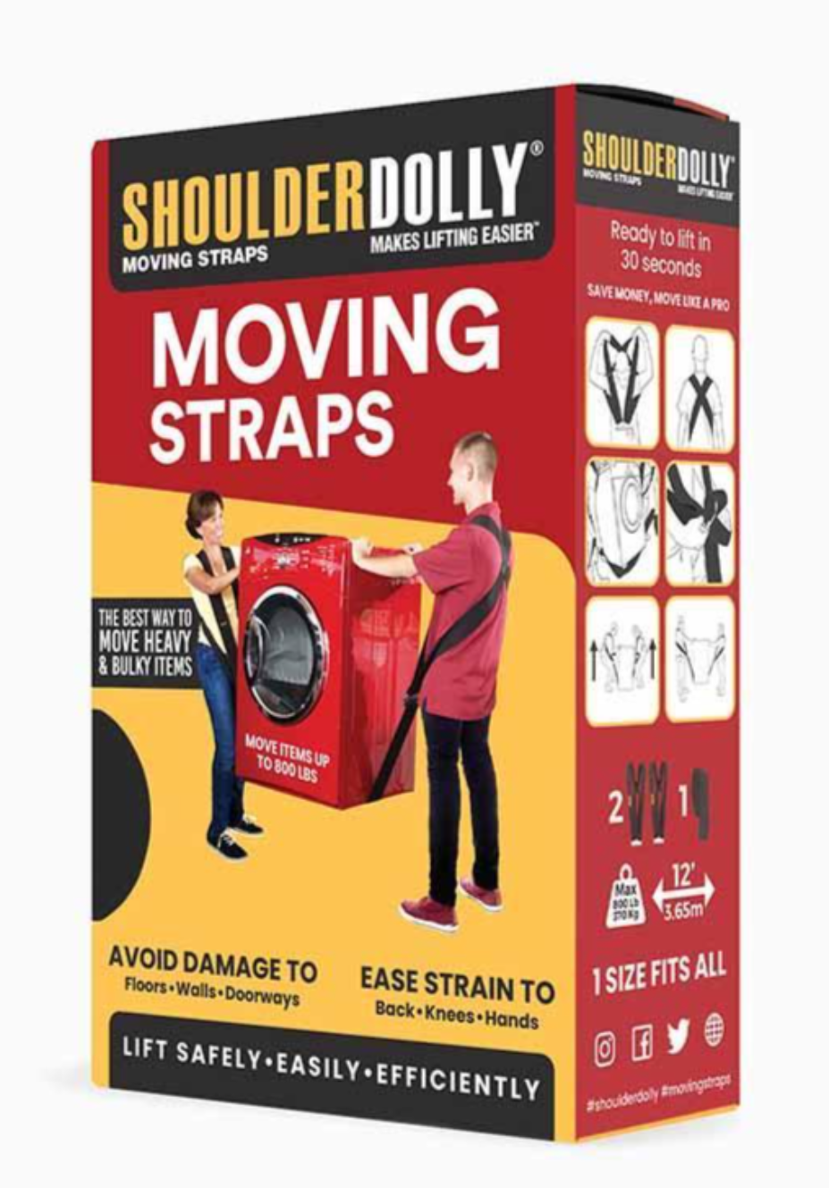 Shoulder dolly løftestropper til leie