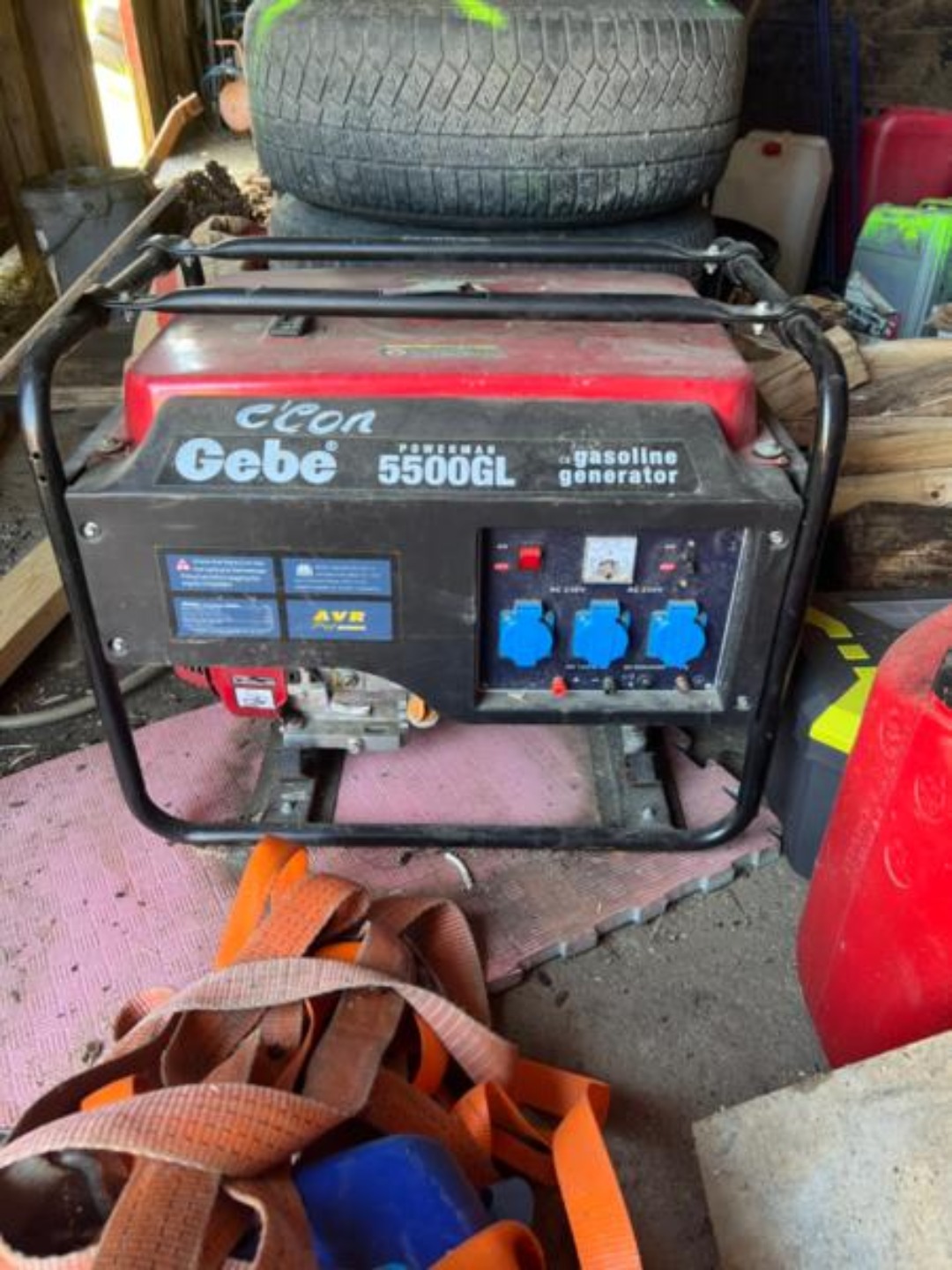 Strømaggregat fra gebe. 5.5kw 13hp