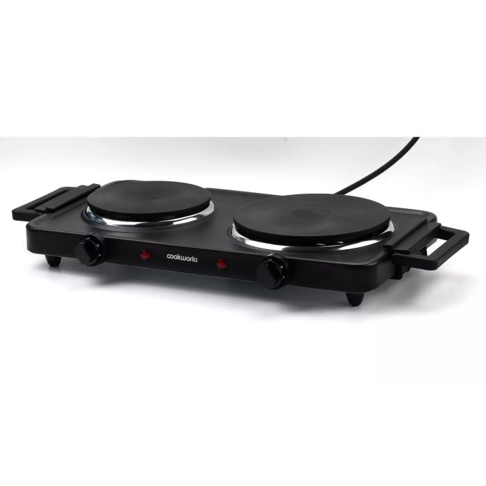 Cookworks 2500w table top double hotplate hob