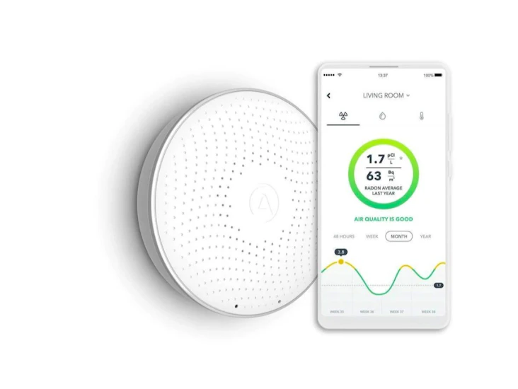 Airthings radonmåler, luftkvalitsmåler