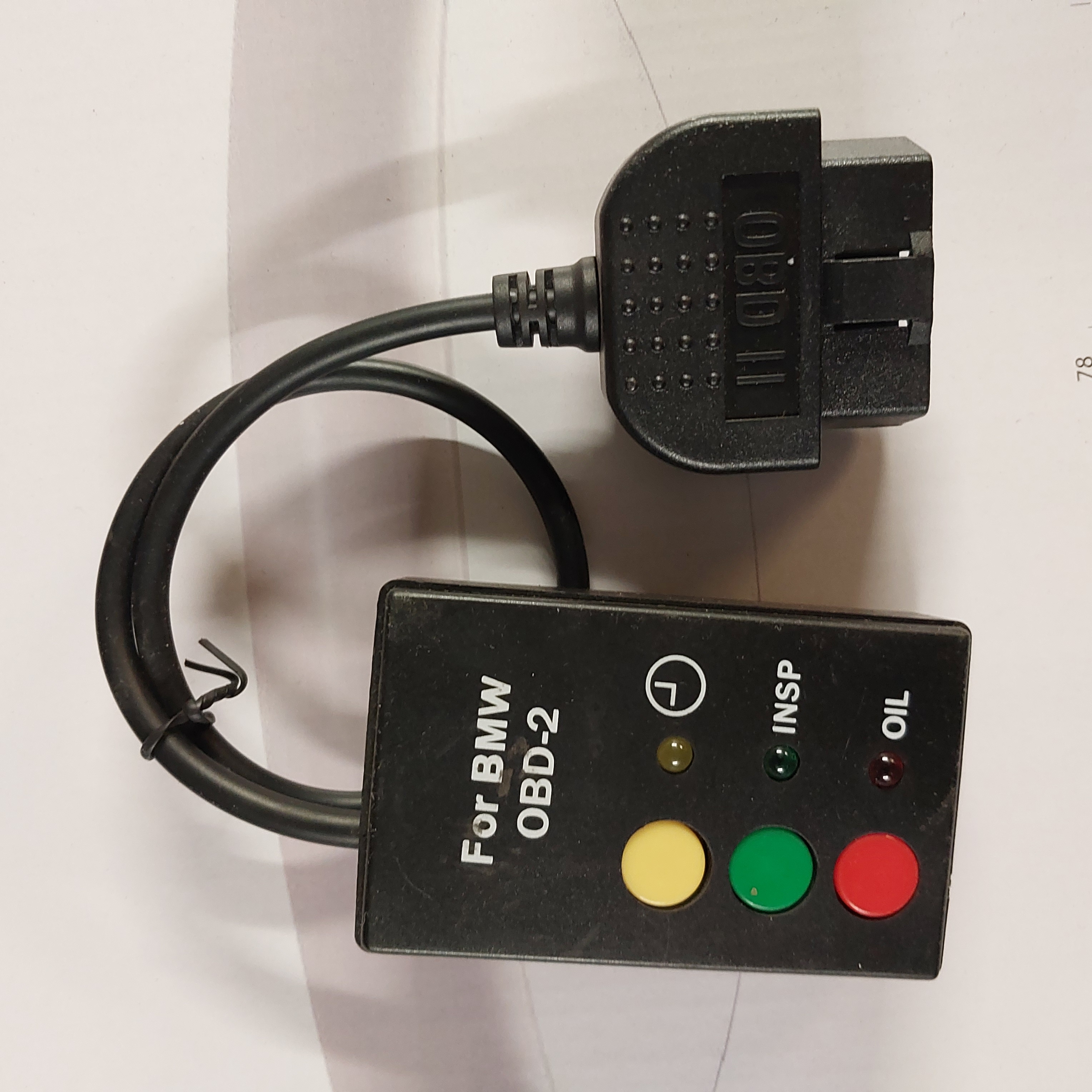 Bmw huolto- ja öljyvalon nollaaja.