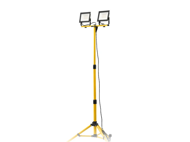 Kraftig dobbelt arbeidslampe med stativ led 💡