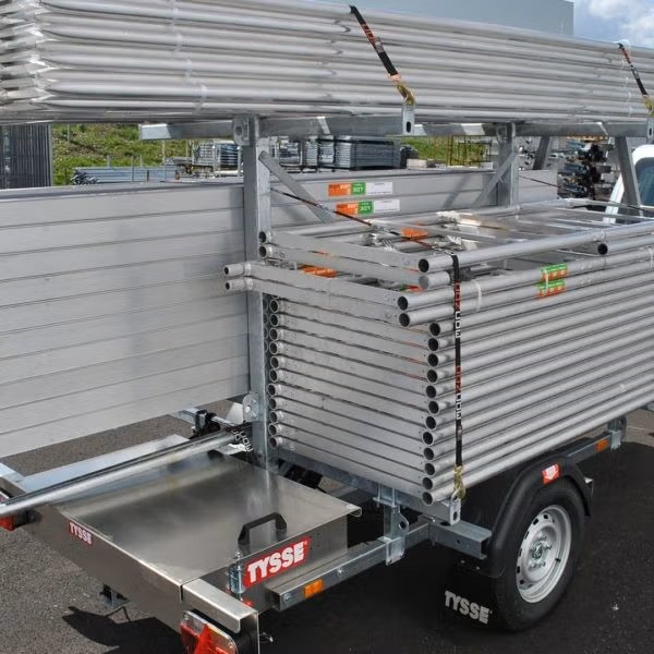 Stillas pakke 150 meter på tilhenger