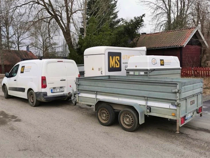 Släpvagn boggie hög lastvikt tipp