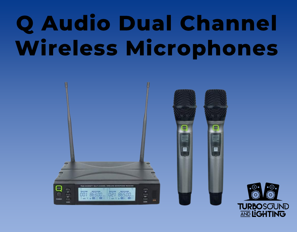 Q audio wireless dual channel microphones