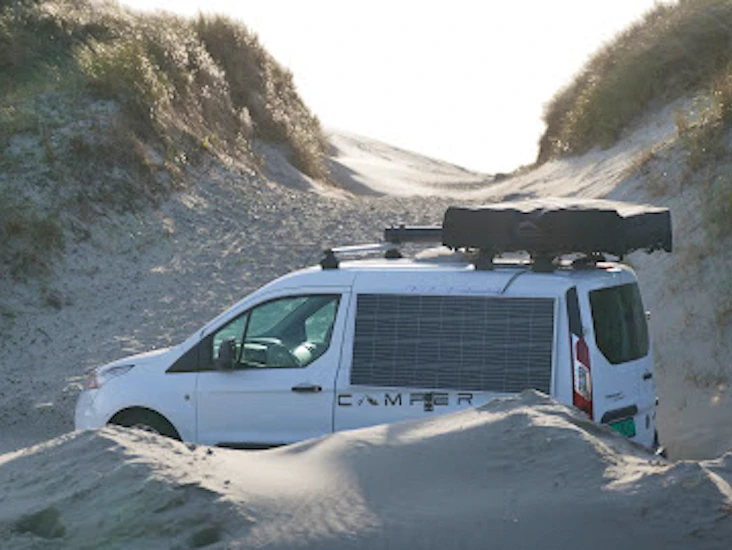 Campervan med taktelt, dusj og tv