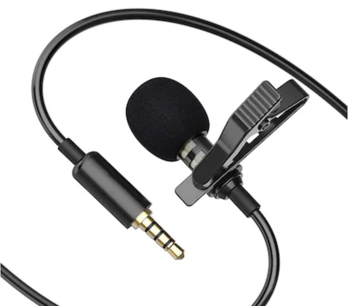 Tiny microphone with 6m wire mic condenser for recording podcast pc laptop android iphone youtube interview asmr