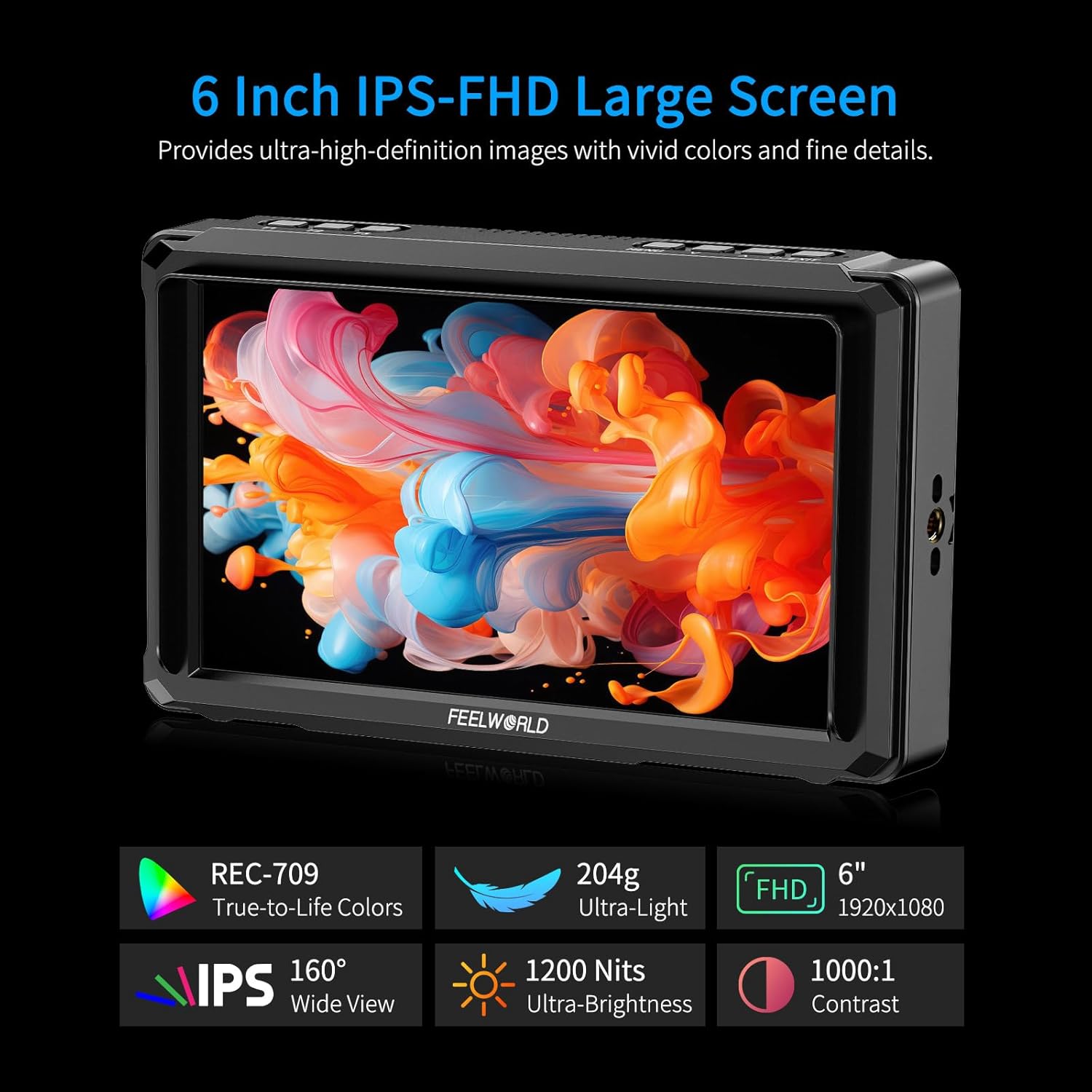 Feelworld fw568 pro 6 inch 1200 nit