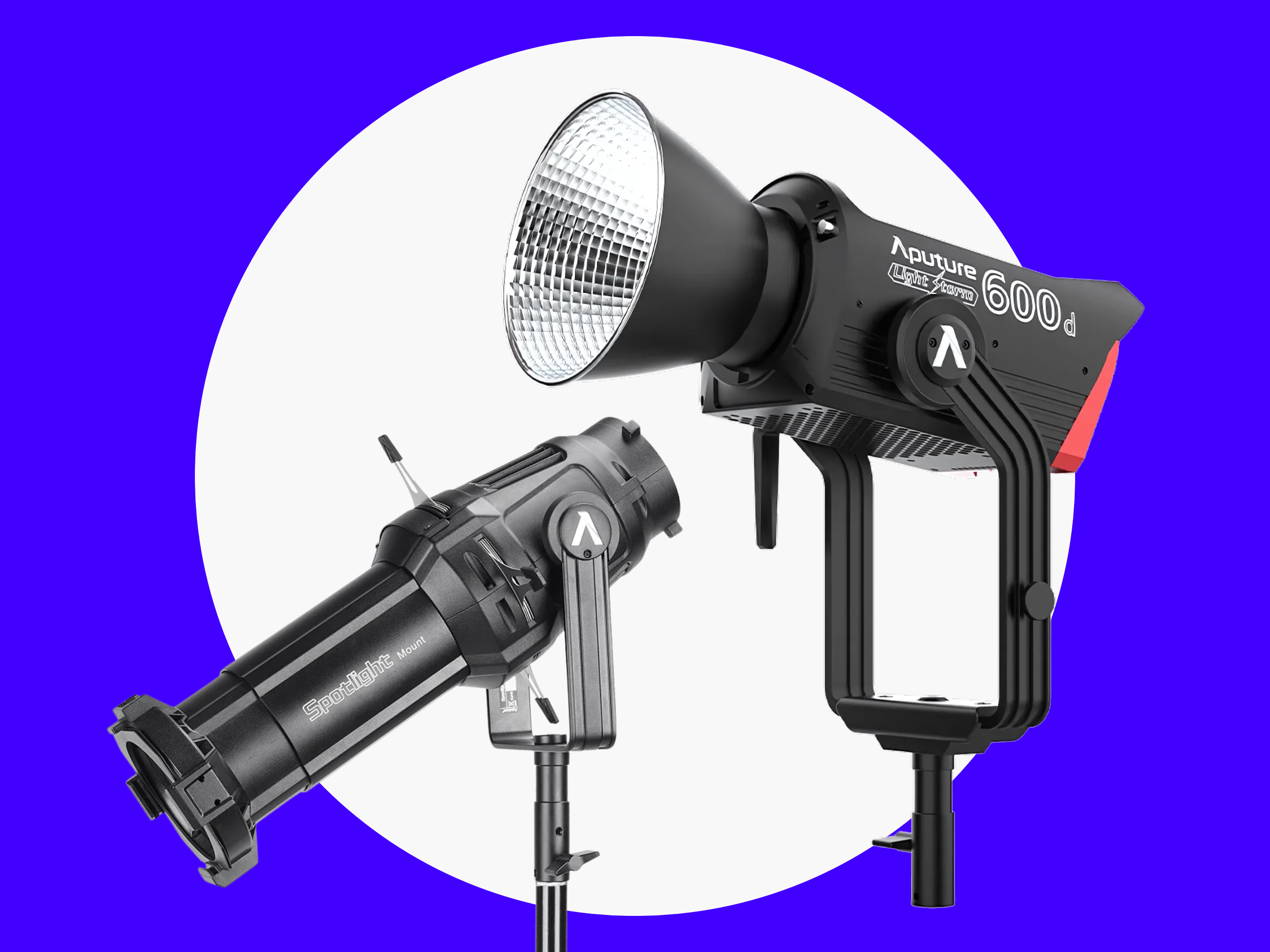 Aputure 600d + 36 degree spotlight mount