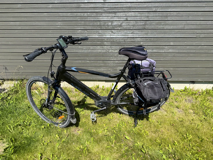 El sykkel størrelse xl med vesker