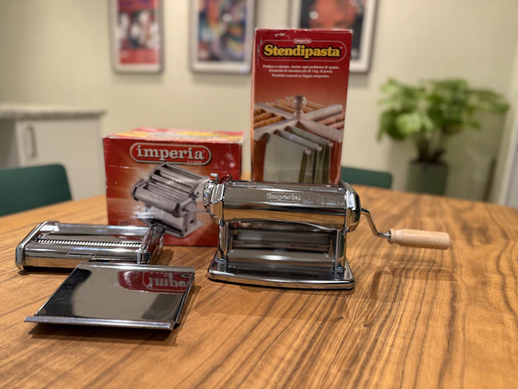 Italian imperia pasta machine and tools . the queen of pasta maker machines! nothing like fresh pasta, fun for adults and children. easy to use, traditional and authentic!