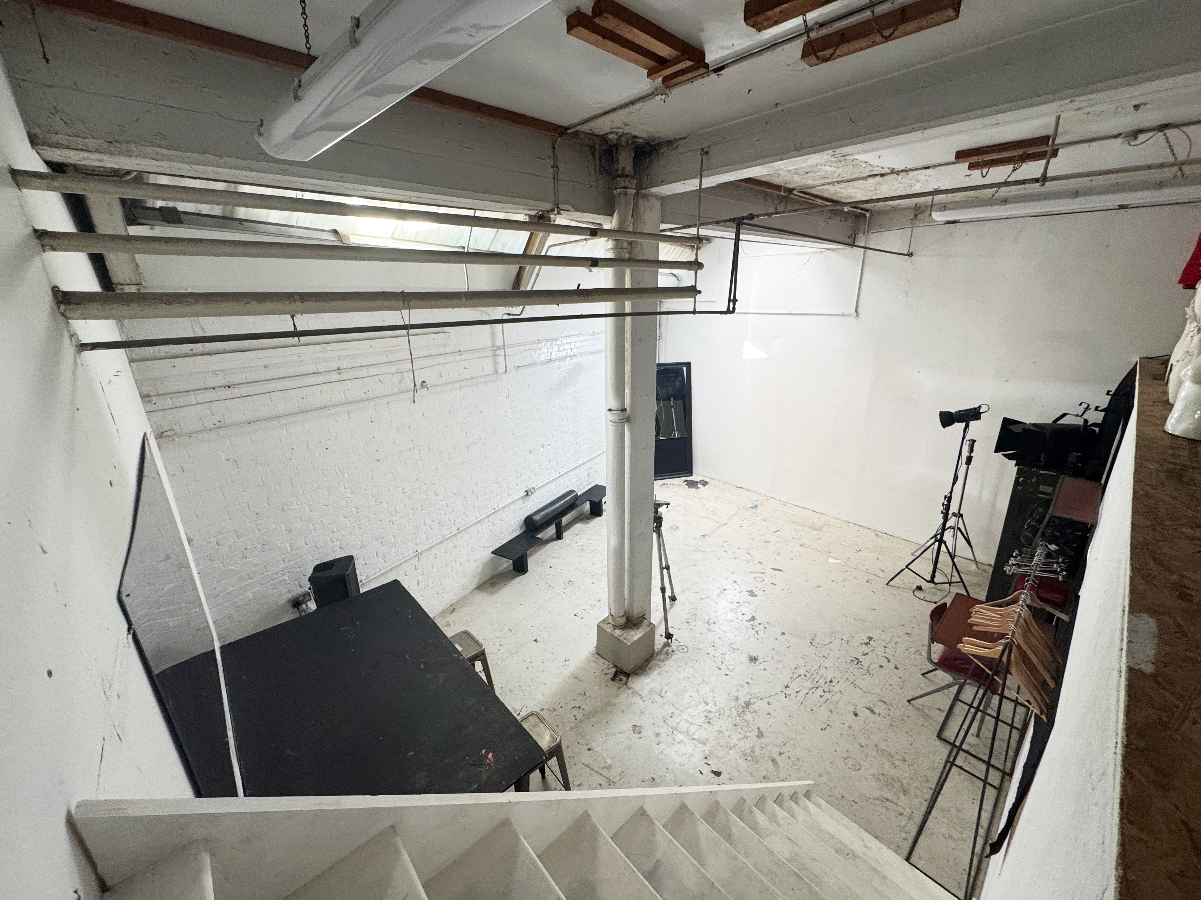 Industrial brutalist warehouse daylight photography film studio