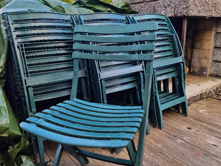 Grønne klappstoler i plast (46stk)