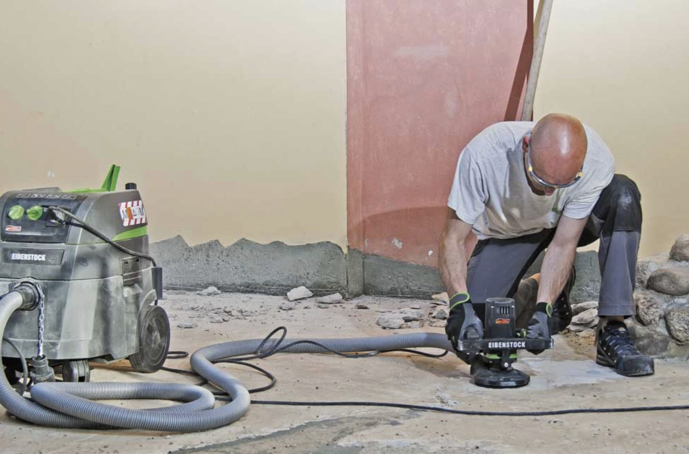 Eibenstock ebs 125 håndholdt betongsliper,  1400w, 1 fas